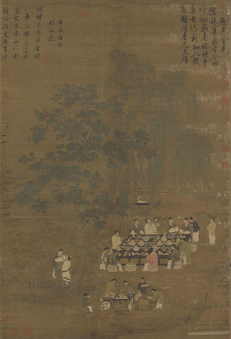 重拾“圍爐煮茶”文化，一起看看故宮藏畫里的“圍爐煮茶”[精制鋼圍爐茶桌](圖5)